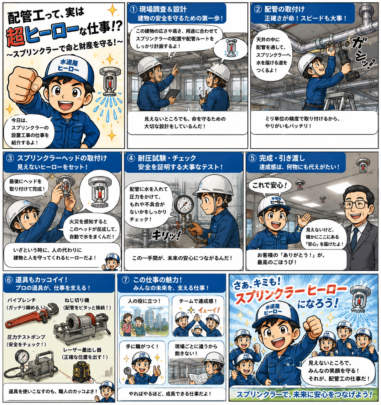 スプリンクラー配管工って、実は建物の命を守る仕事！